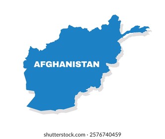 Afghanistan simple flat vector illustration map