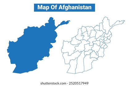 Afghanistan einfache Vektorgrafik und Umriss-Stil Illustrationssatz