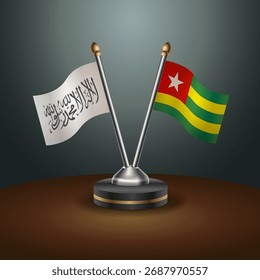 A tabela Afeganistão e Togo sinaliza a relação com o plano de fundo gradiente. Ilustração de vetor