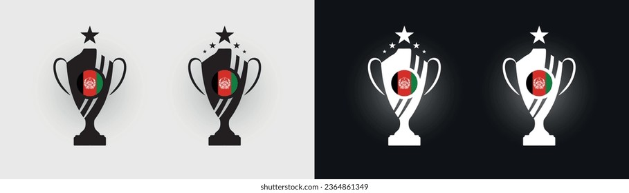 Afghanistan Pokal Cup-Meister der Pokal-Pokale, Vektorgrafik