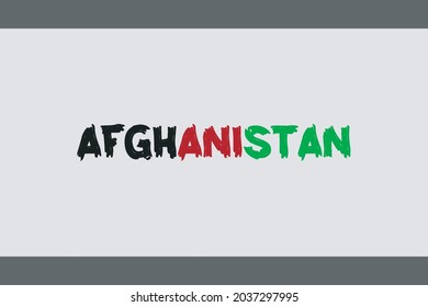 Afghanistan typography text vector design 