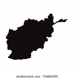 Afghanistan vector country map