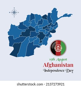 Afghanistan vector map with flag, Afghanistan flag map
