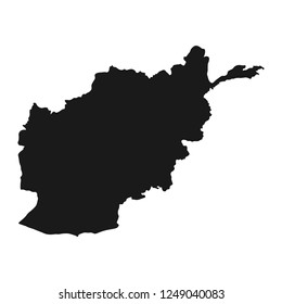 afghanistan vector map. white background and isolated illustration