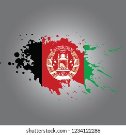 Afghanistan Vector paint stain