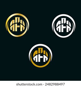 Diseño de Vector de logotipo de letra AFH