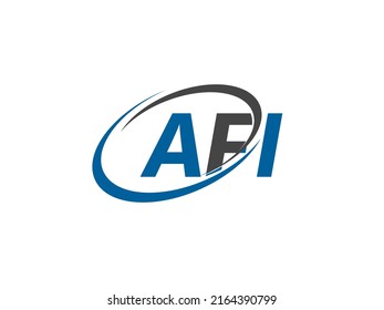AFI letter creative modern elegant swoosh logo design
