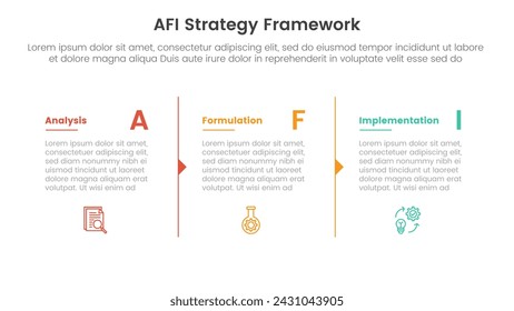 Plantilla de etapa de 3 puntos con separación de columnas con contorno de flecha para presentación de diapositivas