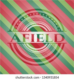 Afield christmas colors style emblem.