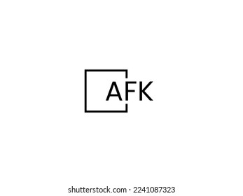 AFK Letter Initial Logo Design Vektorgrafik