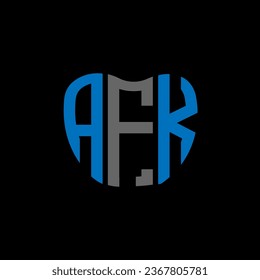 AFK Brief Logo kreatives Design. AFK einzigartiges Design.
