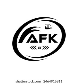 AFK-Logo-Design. AFK Einfaches und modernes Logo. AFK luxuriöses Alphabet Logo Design. -Vektorillustration