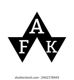 AFK-Buchstabenlogo Vektorgrafik Design, AFK schlicht und modern Logo. AFK Luxuriöses Alphabet-Design