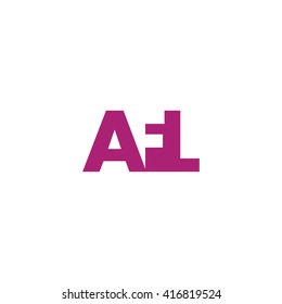 AFL Logo. Vector Graphic Branding Letter Element. White Background