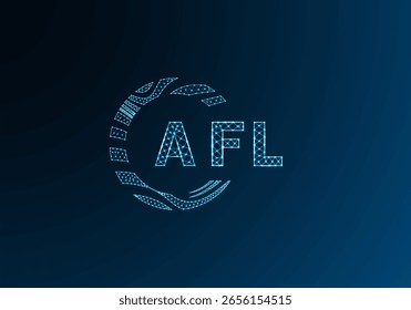 AFL Low-Poly-Buchstaben-Logo, Vektordesign. AFL-Logo-Design mit niedrigem Poly-Hintergrund. AFL einzigartiges Low-Poly-Logo-Design.