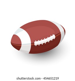 AFL Rugby Football Ball. Vector Flat Illustration