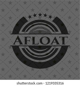 Afloat dark icon or emblem