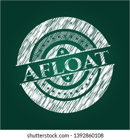 Afloat written on a chalkboard. Vector Illustration. Detailed.