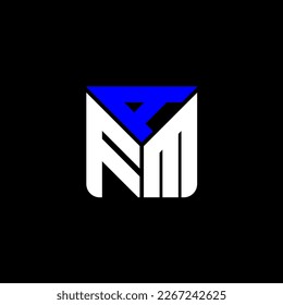 Logo de la carta AFM diseño creativo con gráfico vectorial, logo sencillo y moderno de AFM.