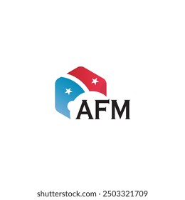AFM letter logo design on white background. Creative  modern AFM letter logo design. Vector design.
Letters AFM, AFM logo  vector template.