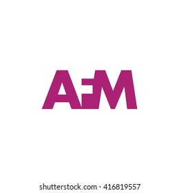 AFM Logo. Vector Graphic Branding Letter Element. White Background