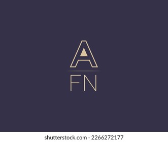 AFN letter logo design modern minimalist vector images