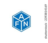 AFN letter logo design on black background. AFN creative initials letter logo concept. AFN letter design.
