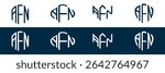 AFN letter logo set design