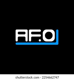 AFO letter logo creative design with vector graphic, AFO simple and modern logo.