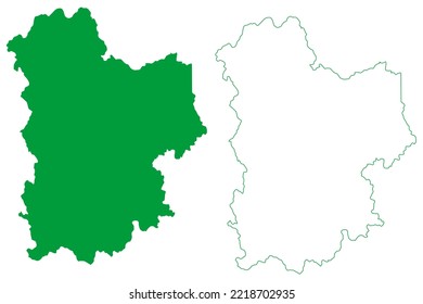 Afonso Claudio municipality (Espírito Santo state, Municipalities of Brazil, Federative Republic of Brazil) map vector illustration, scribble sketch Afonso Cláudio map