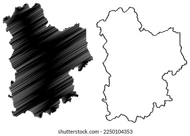 Afonso Claudio municipality (Espírito Santo state, Municipalities of Brazil, Federative Republic of Brazil) map vector illustration, scribble sketch Afonso Cláudio map
