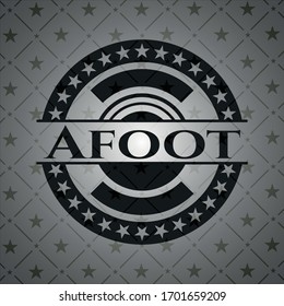 Afoot dark emblem. Retro. Vector Illustration. Detailed.