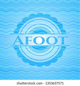 Afoot water badge background.