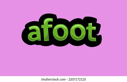 AFOOT writing vector design on a pink background very simple and very cool