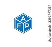 AFP letter logo design on black background. AFP creative initials letter logo concept. AFP letter design.
