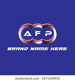 AFP letter logo vector unique attractive creative modern initial design white color on blue color background AFP letter logo icon design
