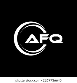 AFQ letter logo design in illustration. Vector logo, calligraphy designs for logo, Poster, Invitation, etc.