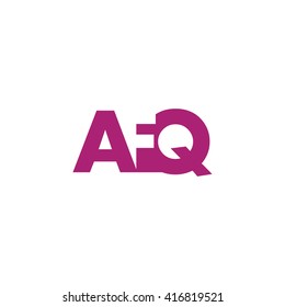 AFQ Logo. Vector Graphic Branding Letter Element. White Background