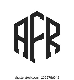AFR Logo Design. Initial Letter AFR Monogram Logo using Hexagon shape