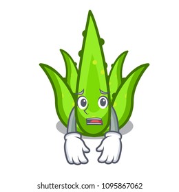 Afraid aloevera character cartoon style