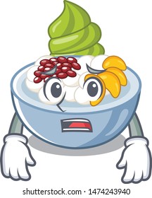 Afraid anmitsu isolated with in the mascot