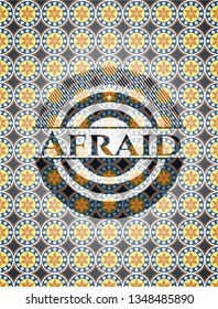Afraid arabesque badge. arabic decoration.