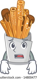 Afraid bakery churros in mascot plastic bag