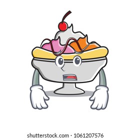 Afraid banana split mascot cartoon