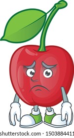 Afraid bing cherries sweet in character mascot shape.