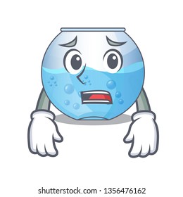 Afraid bowl aquarium in the character shape