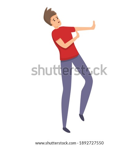 Afraid boy icon. Cartoon of afraid boy vector icon for web design isolated on white background