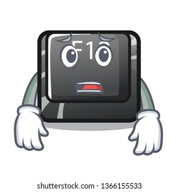 Afraid button f12 in the cartoon shape