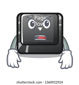 Afraid button page down shape the mascot