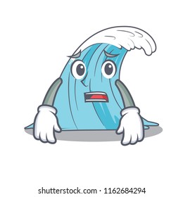 Afraid cartoon blue wave surf